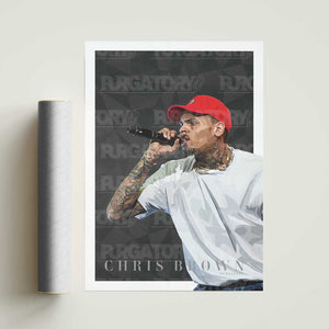 CHRIS BROWN GEOMETRIC PRINT