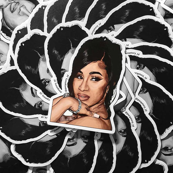 CARDI B STICKER