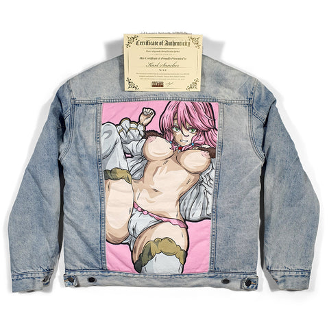 FLARE ARLGRANDE JIORAL HAND-PAINTED DENIM JACKET (commissioned).