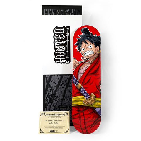 MONKEY D. LUFFY HAND-PAINTED SKATEBOARD DECK (commissioned).