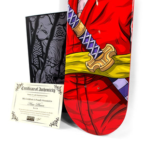 MONKEY D. LUFFY HAND-PAINTED SKATEBOARD DECK (commissioned).