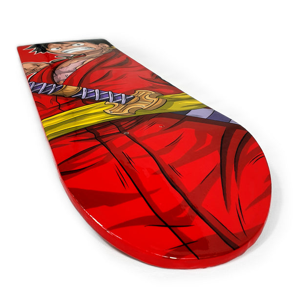 MONKEY D. LUFFY HAND-PAINTED SKATEBOARD DECK (commissioned).