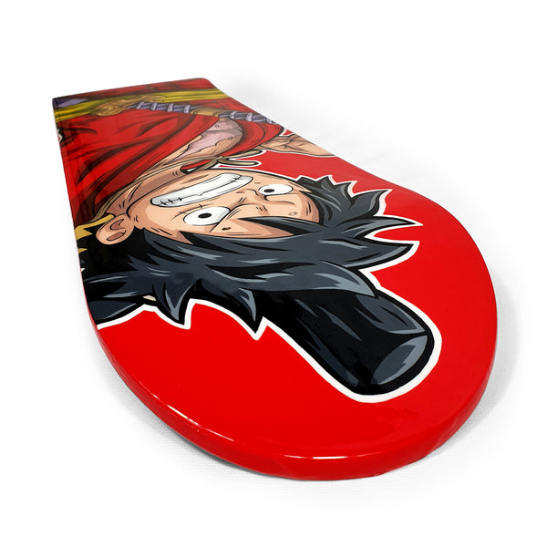 MONKEY D. LUFFY HAND-PAINTED SKATEBOARD DECK (commissioned).