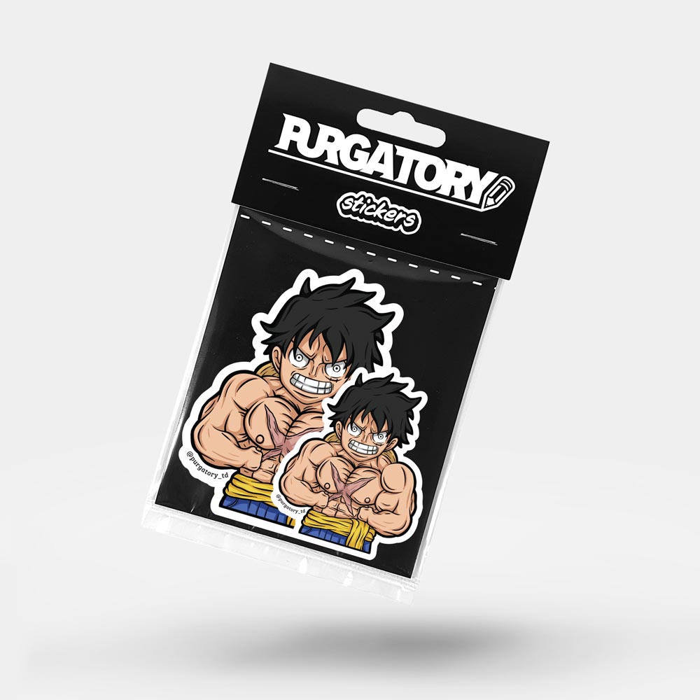 CHIBI STRAWHAT BODYBUILDER STICKER