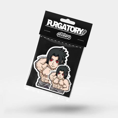 CHIBI SASUKE BODYBUILDER STICKER