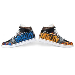 SCORPION X SUB ZERO HAND-PAINTED SHOES.