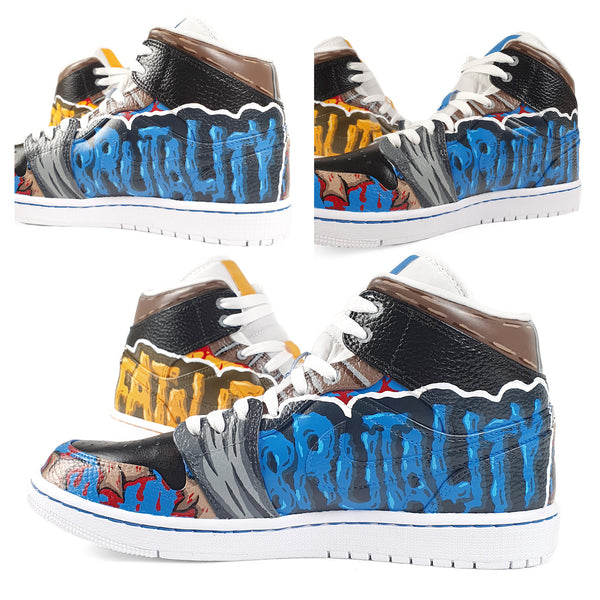 SCORPION X SUB ZERO HAND-PAINTED SHOES.