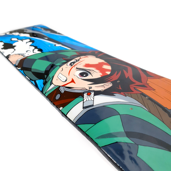 TANJIRO KAMADO HAND-PAINTED SKATEBOARD DECK.