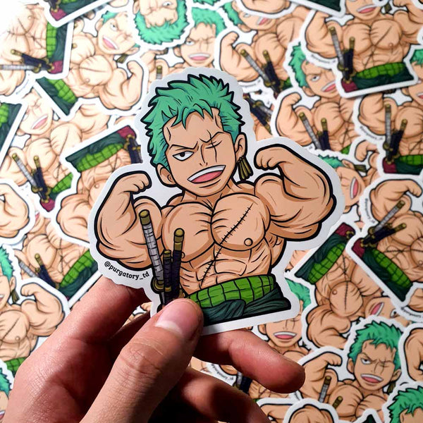 CHIBI PIRATE HUNTER BODYBUILDER STICKER