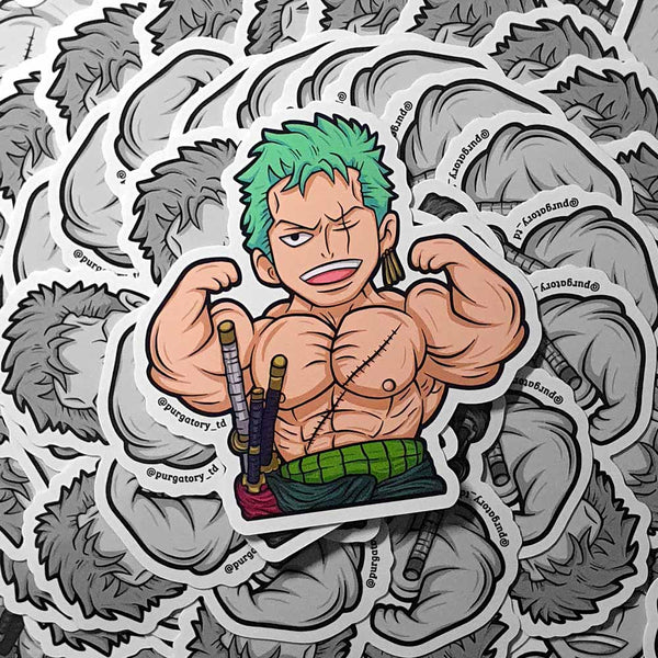 CHIBI PIRATE HUNTER BODYBUILDER STICKER